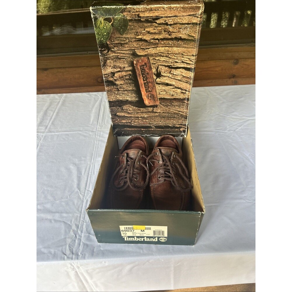 Vintage Timberland 69037 Leather Moc Toe Oxfords Shoes With Box Men's Size 10 M